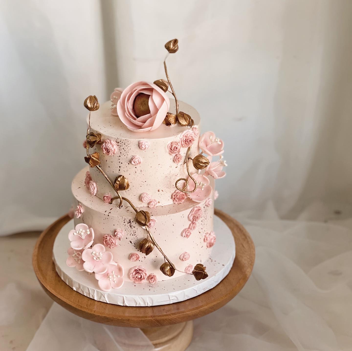 Cake with Sugar Flowers