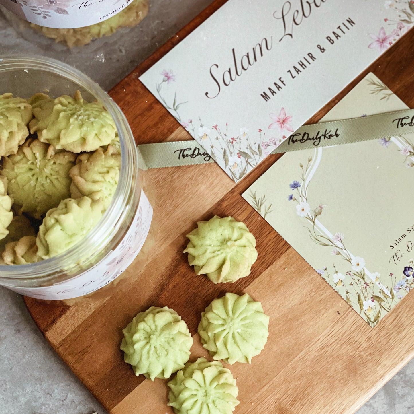 Pandan Butter Cookies